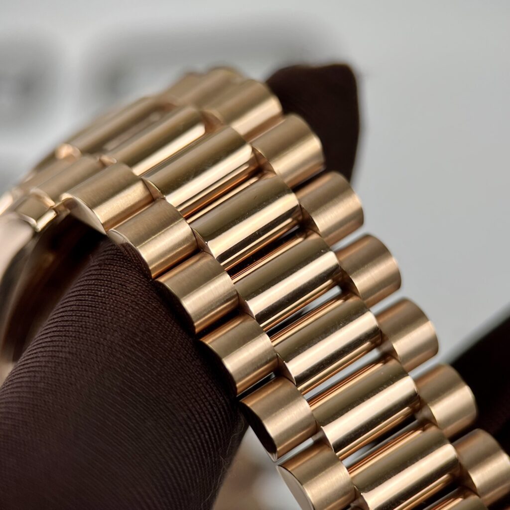 Rolex Day-Date Best Replica Watch Gold Wrapped + Diamonds Moissanite Baguette 36mm