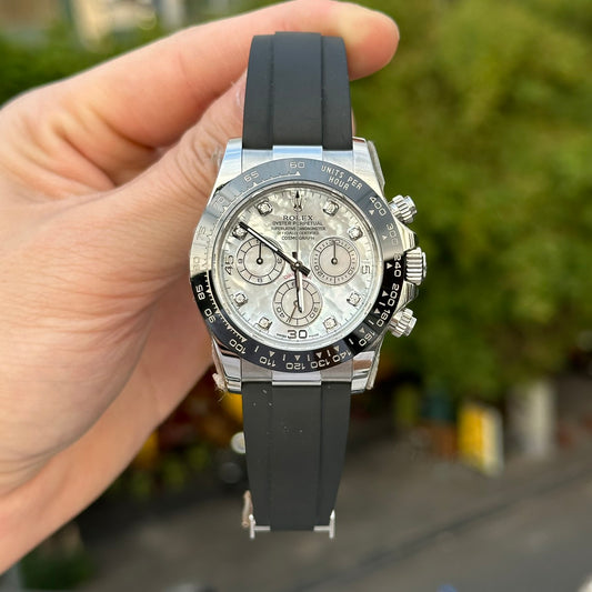 Rolex Best Replica Watch Daytona Mother Of Pearl & Moissanite Diamonds Dial 40mm Clone