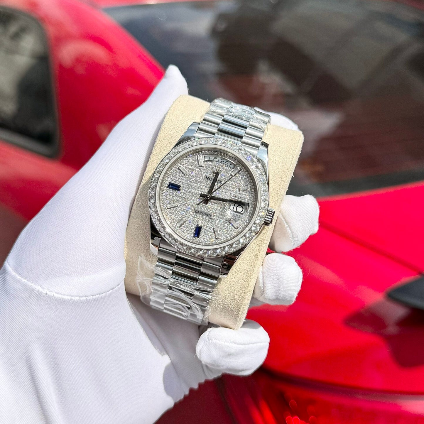 Rolex Day-Date Moissanite Diamond Replica Watch GM Factory V2 40mm