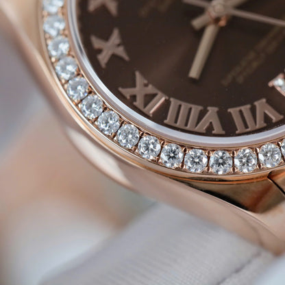 Rolex DateJust Women’s Copies Watch Diamonds Moissanite + 18K Gold Wrapped 31mm