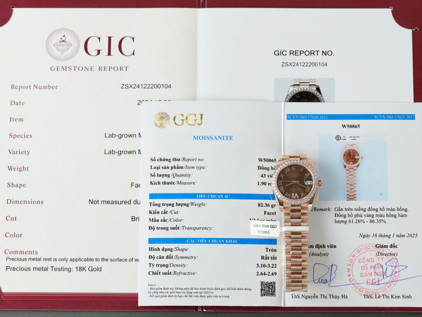 Rolex DateJust Women’s Copies Watch Diamonds Moissanite + 18K Gold Wrapped 31mm