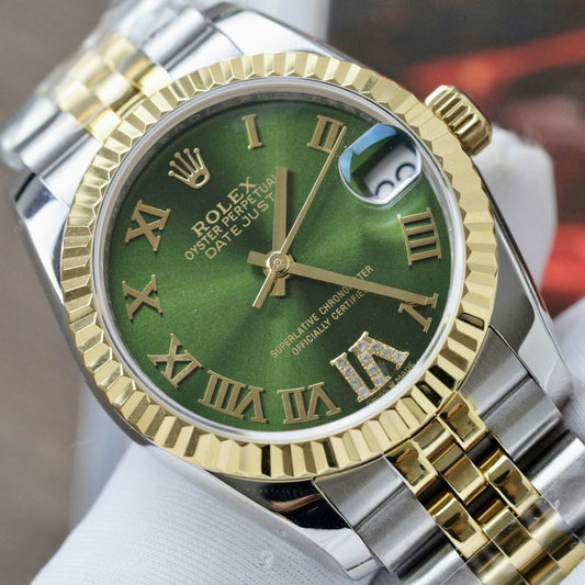 Rolex DateJust Women Replica Watch Demi Yellow Gold Jubilee Strap 31mm