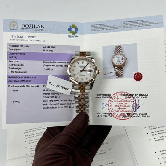 Rolex DateJust 126331 Replica – Mother of Pearl Dial – Gold Wrapped – GM Factory 41mm