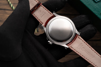 Rolex Replica Watch Cellini Date 50519 Brown Leather Strap 39mm