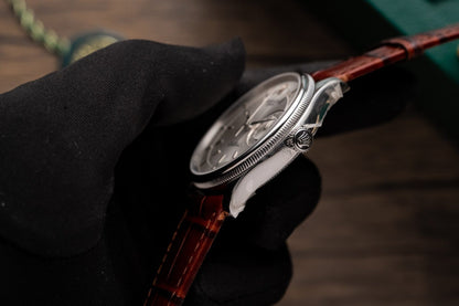 Rolex Replica Watch Cellini Date 50519 Brown Leather Strap 39mm