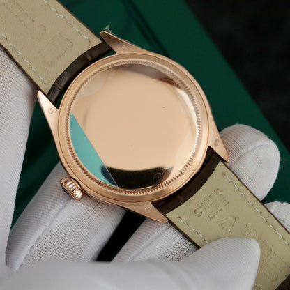 Rolex Cellini Moonphase 50535 Replica Watch Leather Strap 39mm
