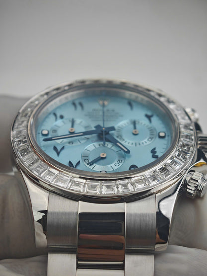 Rolex Cosmograph Daytona 116576TBR Replica Watch Platinum PT950 + Diamonds Custom 40mm  Clone