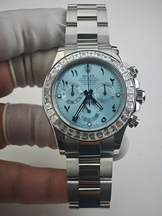Rolex Cosmograph Daytona 116576TBR Replica Watch Platinum PT950 + Diamonds Custom 40mm  Clone