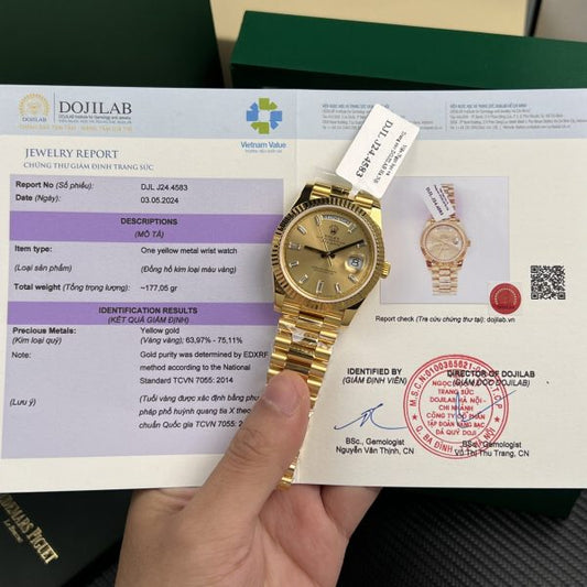 Rolex Day-Date Gold Wrapped Champagne Dial GM Factory 40mm