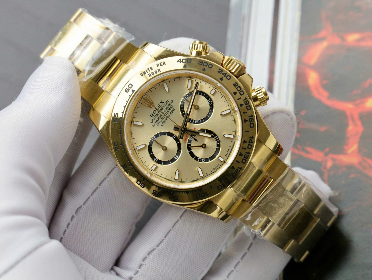 Rolex Best Replica Watch Daytona 126508 Yellow Dial Oyster Strap 40mm Clone