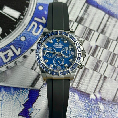Rolex Best Replica Watches Daytona 116519 Sodalite Dial Rubber Strap 40mm Clone