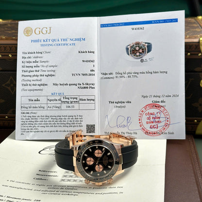 Rolex Cosmograph Daytona 116515LN Black Dial Replic Watch Gold Wrapped 40mm