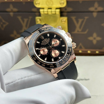 Rolex Cosmograph Daytona 116515LN Black Dial Replic Watch Gold Wrapped 40mm