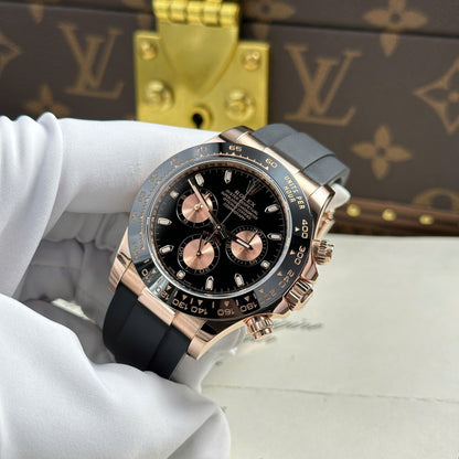 Rolex Cosmograph Daytona 116515LN Black Dial Replic Watch Gold Wrapped 40mm