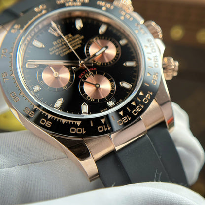 Rolex Cosmograph Daytona 116515LN Black Dial Replic Watch Gold Wrapped 40mm