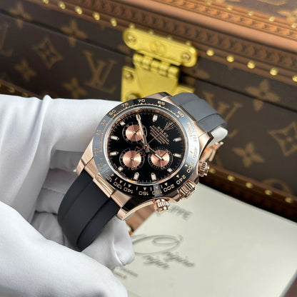 Rolex Cosmograph Daytona 116515LN Black Dial Replic Watch Gold Wrapped 40mm
