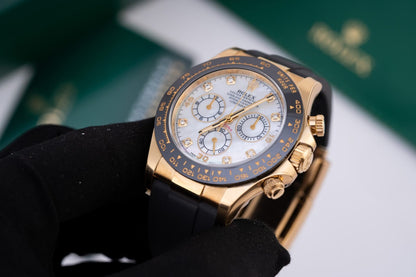 Rolex Cosmograph Daytona Custom Mother Of Pearl & Moissanite Diamonds Dial 40mm Clone