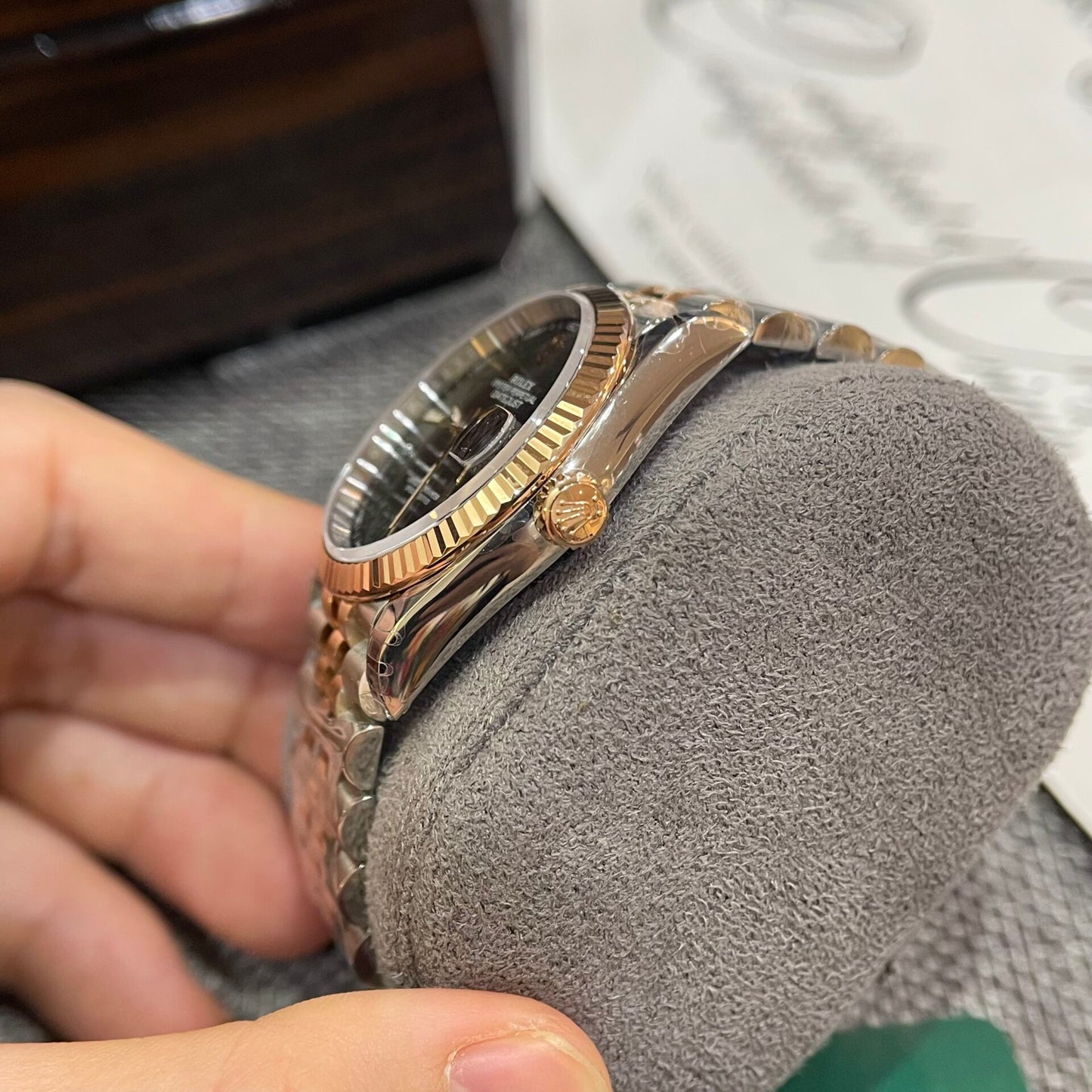 Rolex DateJust 126231 Wimbledon Dial Replica Watch Demi Strap VS Factory 36mm