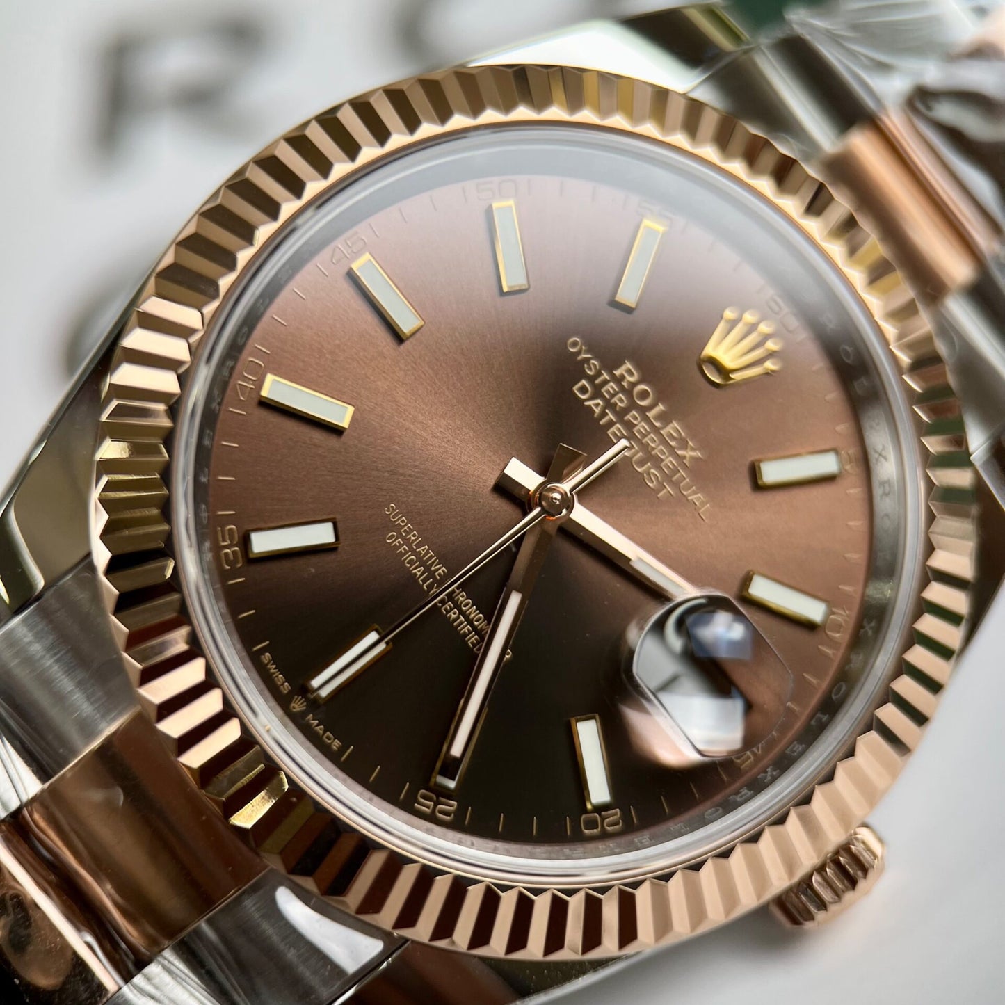 Rolex Replica Watch DateJust 126331 Chocolate Dial Oyster Strap Clean Factory 41mm
