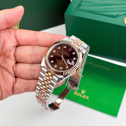 Rolex DateJust 126331 Replica Watch Dial Chocolate Jubilee Strap 41mm Clone