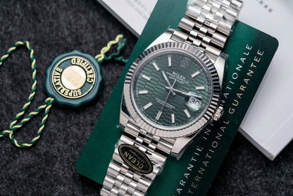 Rolex DateJust 126334 Replica Watch Green Dial Jubilee Strap Clean Factory 41mm