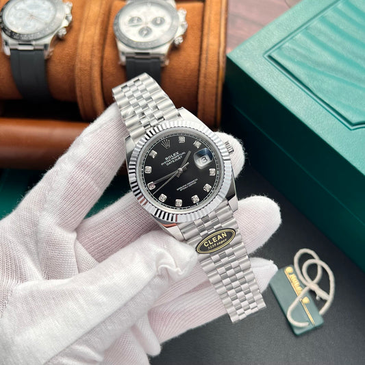 Rolex DateJust 126334 Replica Watch Black Dial With Diamond Clean Factory 41mm