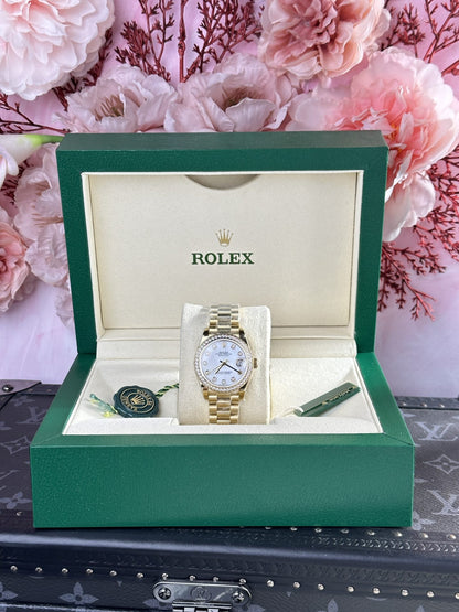 Rolex DateJust 278288 Replica Watch President Strap Diamond Bezel 31mm Clone