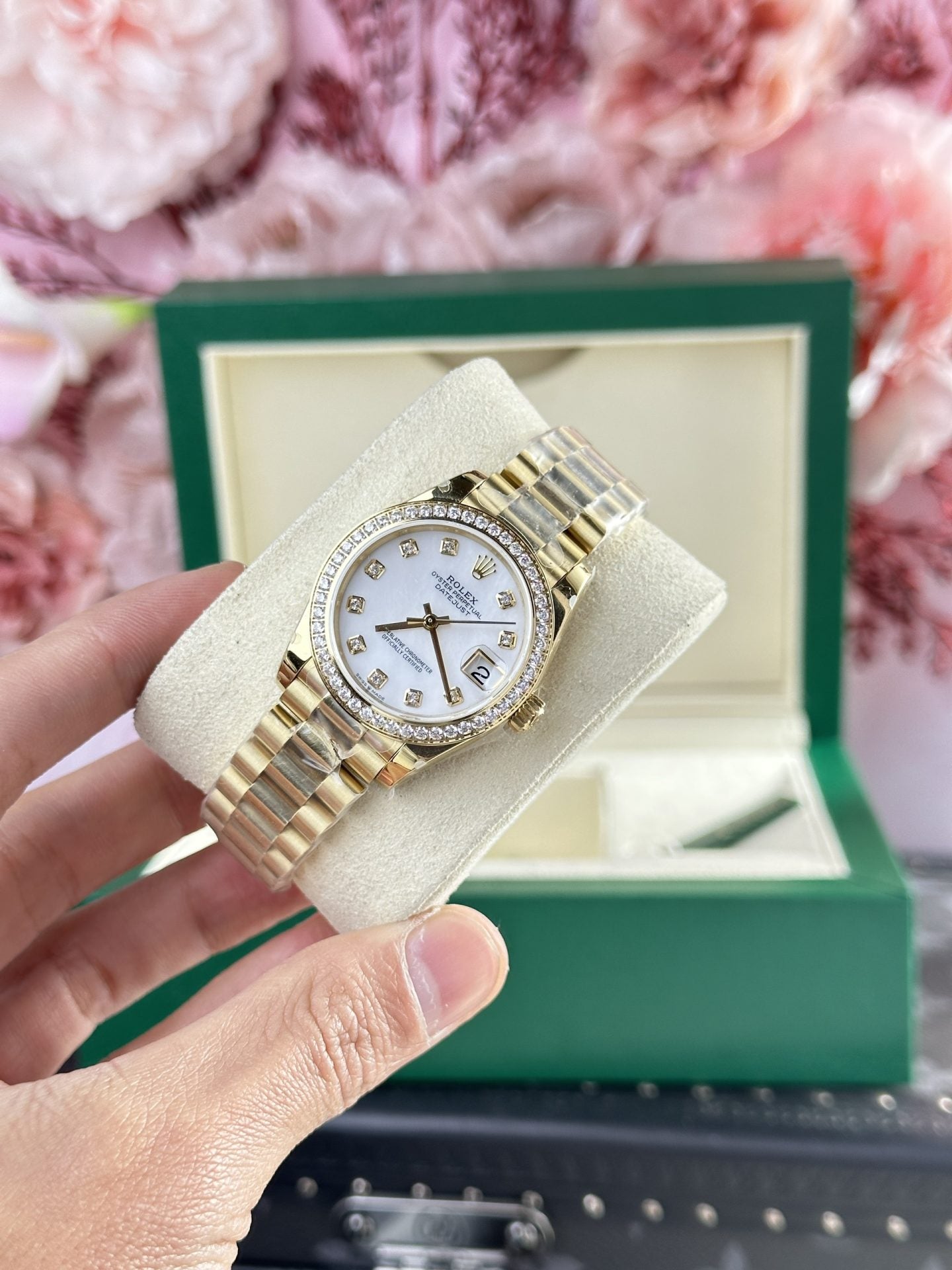 Rolex DateJust 278288 Replica Watch President Strap Diamond Bezel 31mm Clone