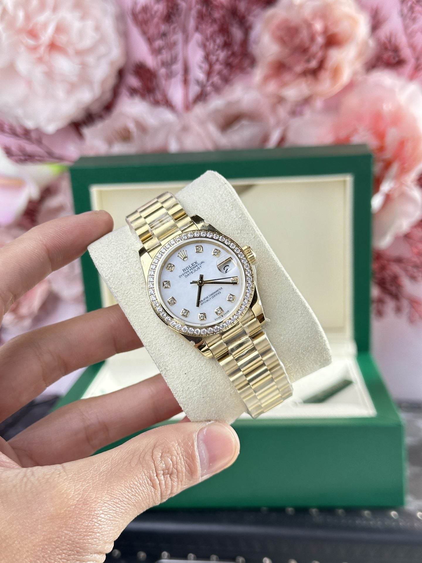Rolex DateJust 278288 Replica Watch President Strap Diamond Bezel 31mm Clone