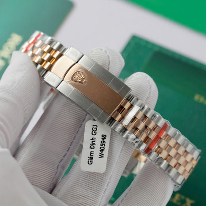 Rolex DateJust Replica Watch Rose Gold Wrapped Jubilee Strap GM Factory 41mm
