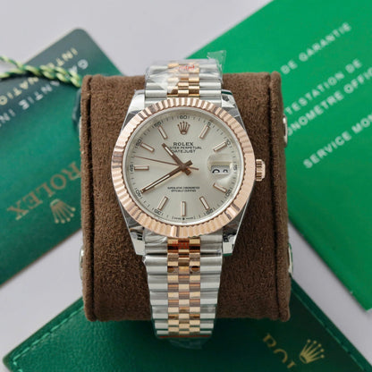 Rolex DateJust Replica Watch Rose Gold Wrapped Jubilee Strap GM Factory 41mm