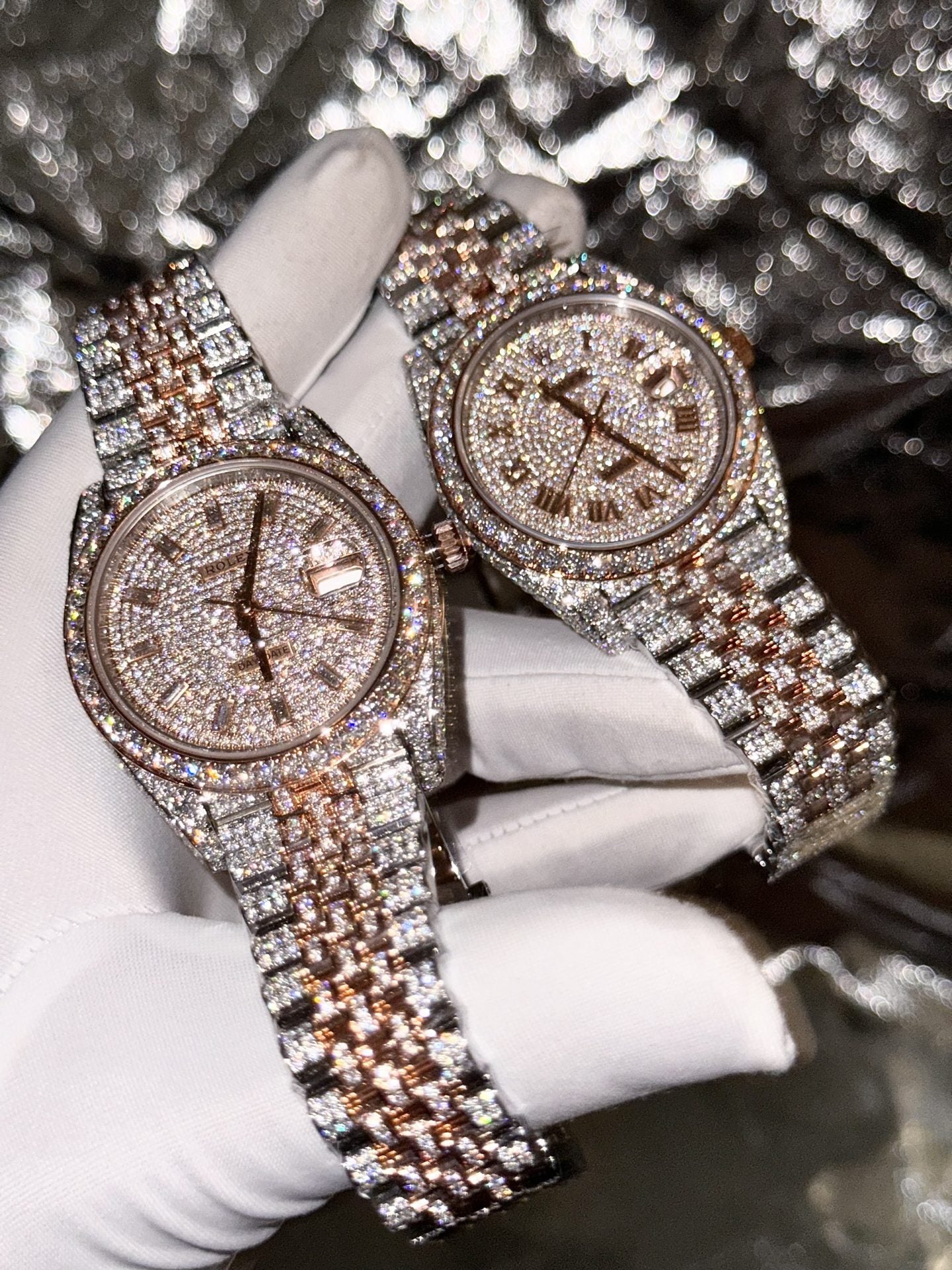 Rolex Replica Watch DateJust With Full Diamond Moissanite 41mm Clone
