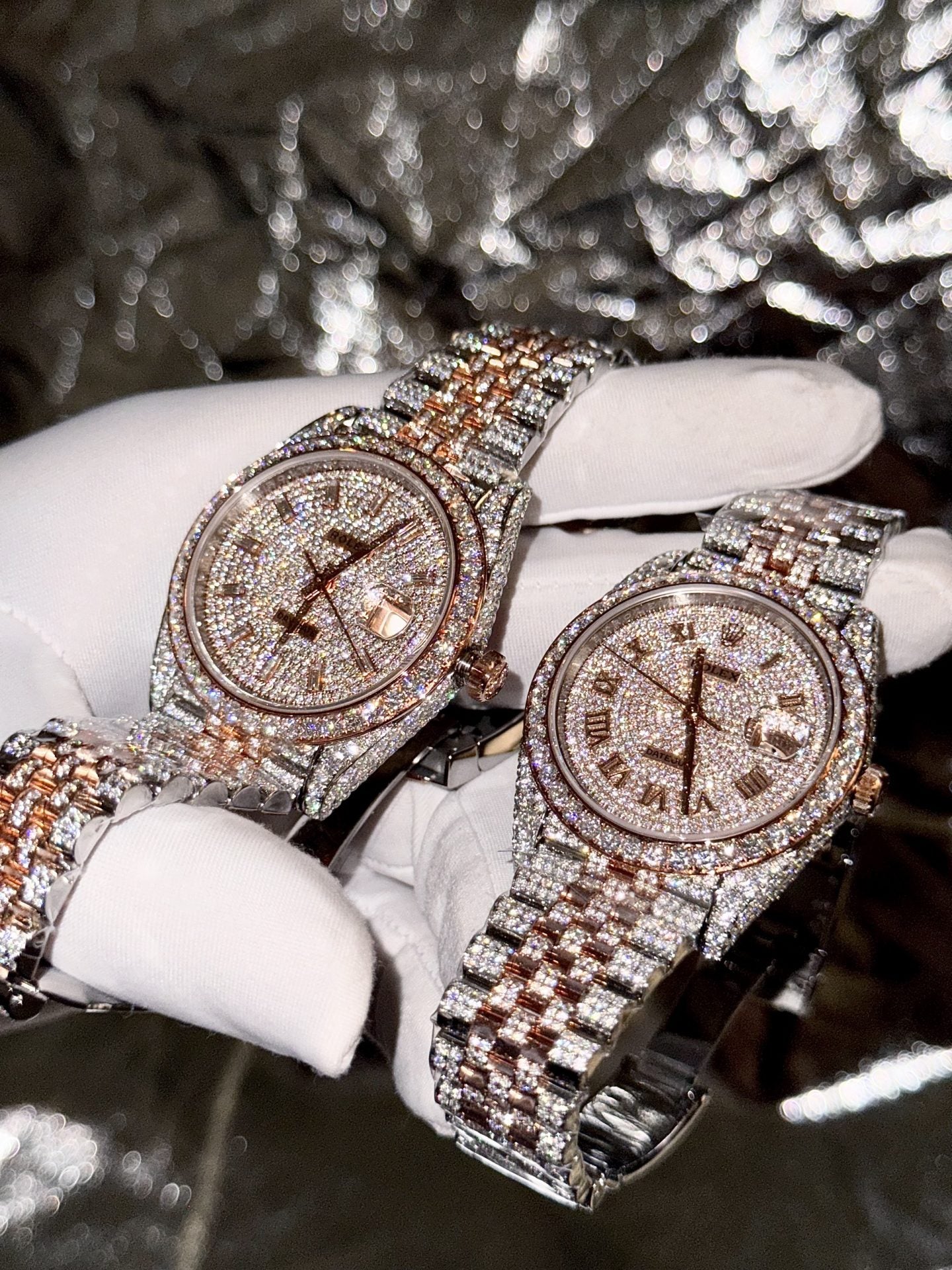 Rolex Replica Watch DateJust With Full Diamond Moissanite 41mm Clone