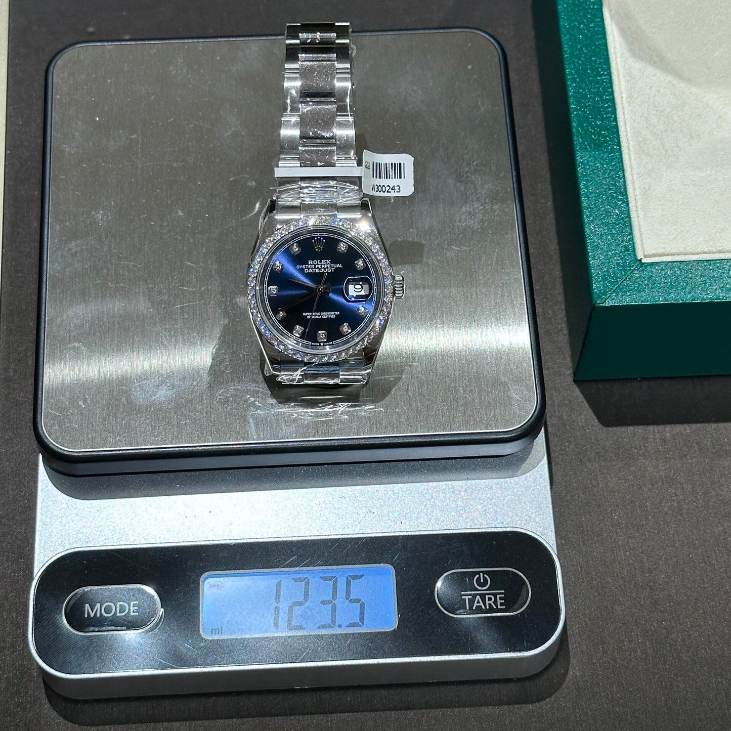 Rolex DateJust Replica Watch With Moissanite Diamond Blue Dial Clean Factory 41mm