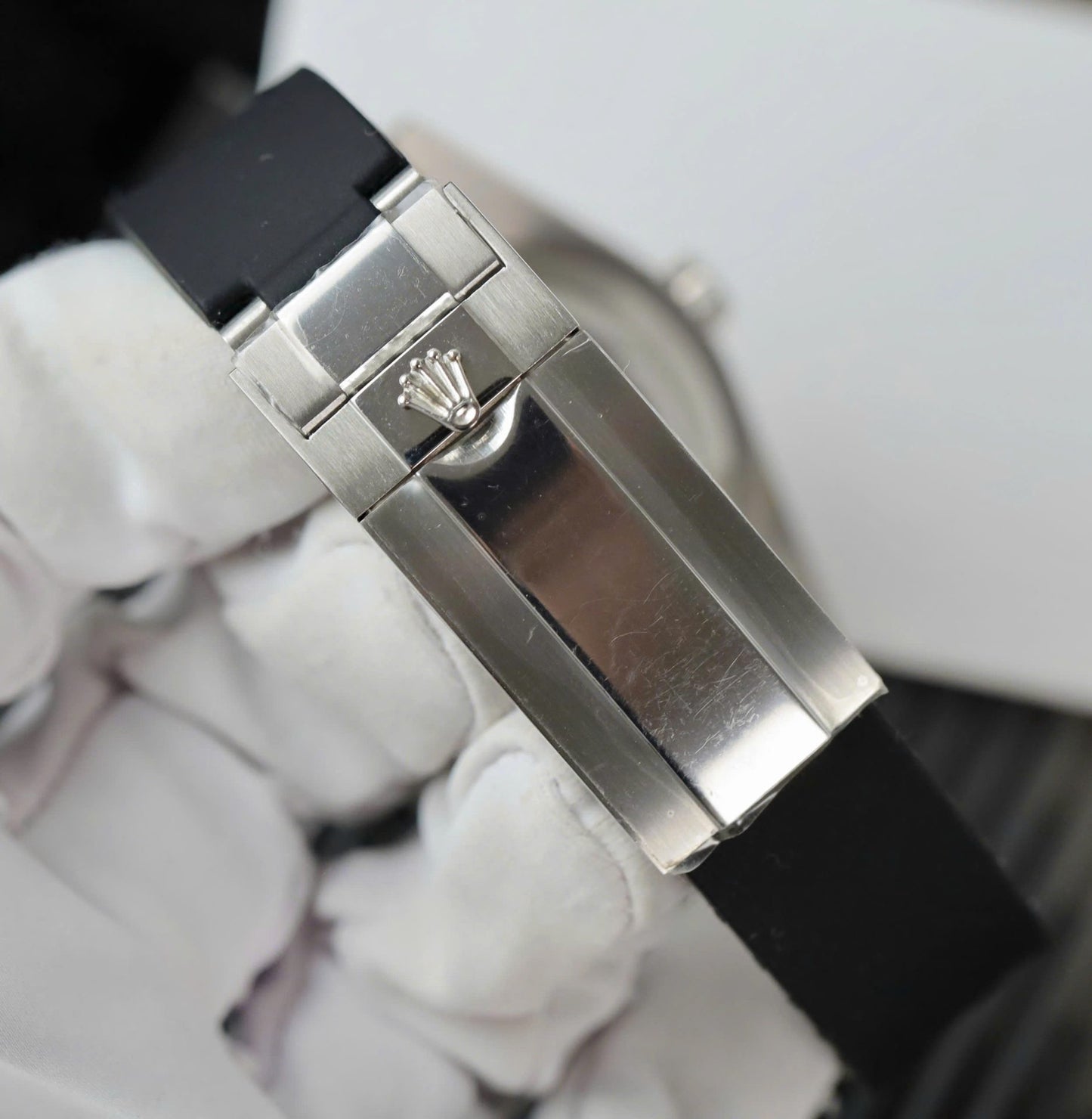 Rolex DateJust Rainbow Watch Rubber Strap 41mm Clone
