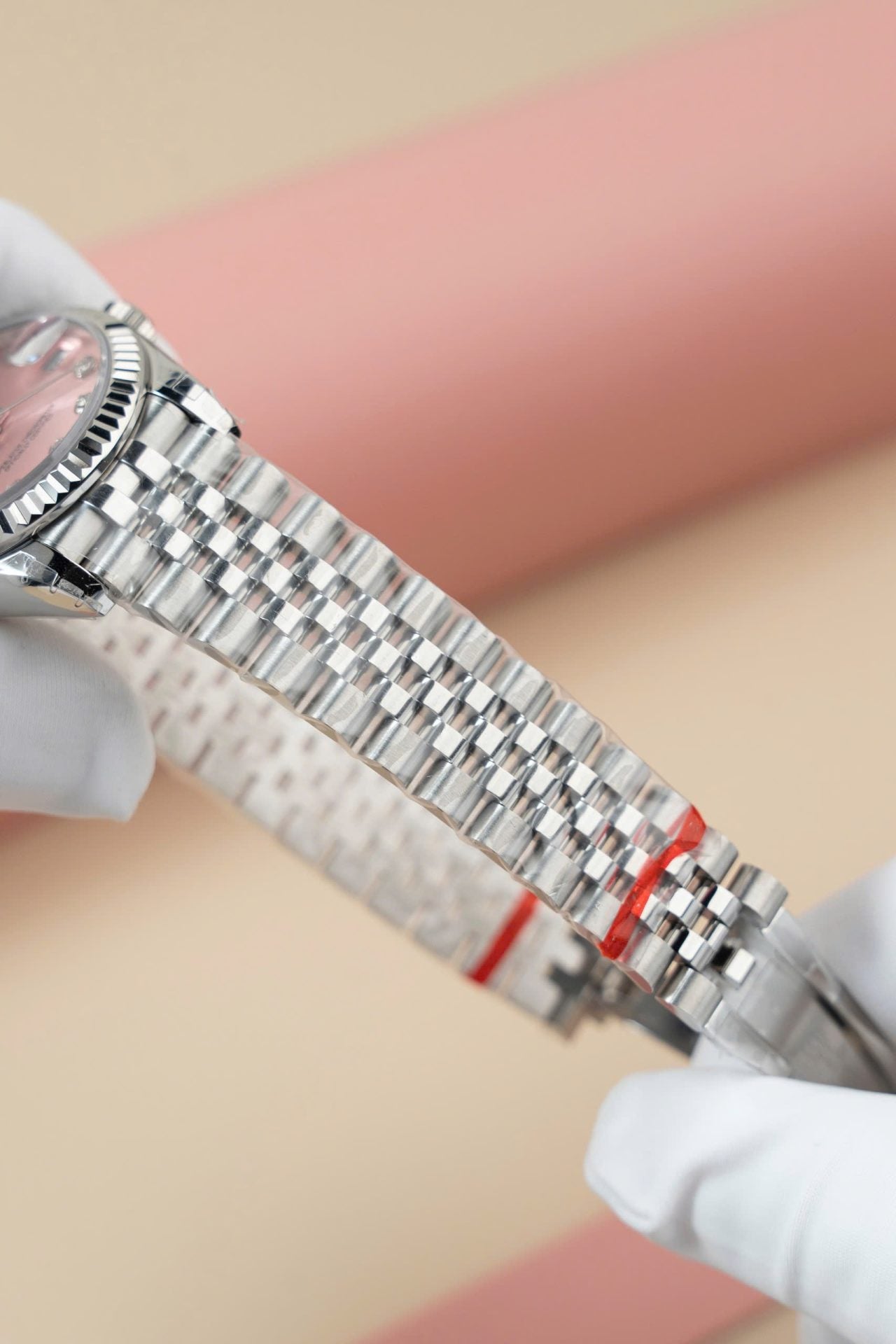 Rolex DateJust Lady Replica Watch Pink Dial Jubilee Strap 31mm Clone