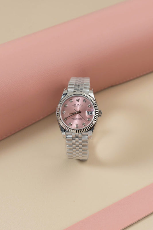 Rolex DateJust Lady Replica Watch Pink Dial Jubilee Strap 31mm Clone