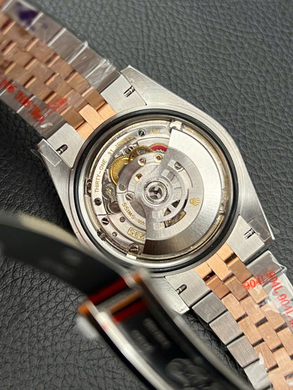 Rolex DateJust Dial Chocolate Replica Watch Custom Gold Wrapped GM Factory 41mm