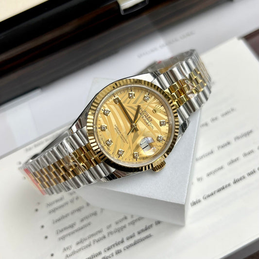 Rolex DateJust Fake Watch Demi Gold Jubilee Strap EW Factory 36mm