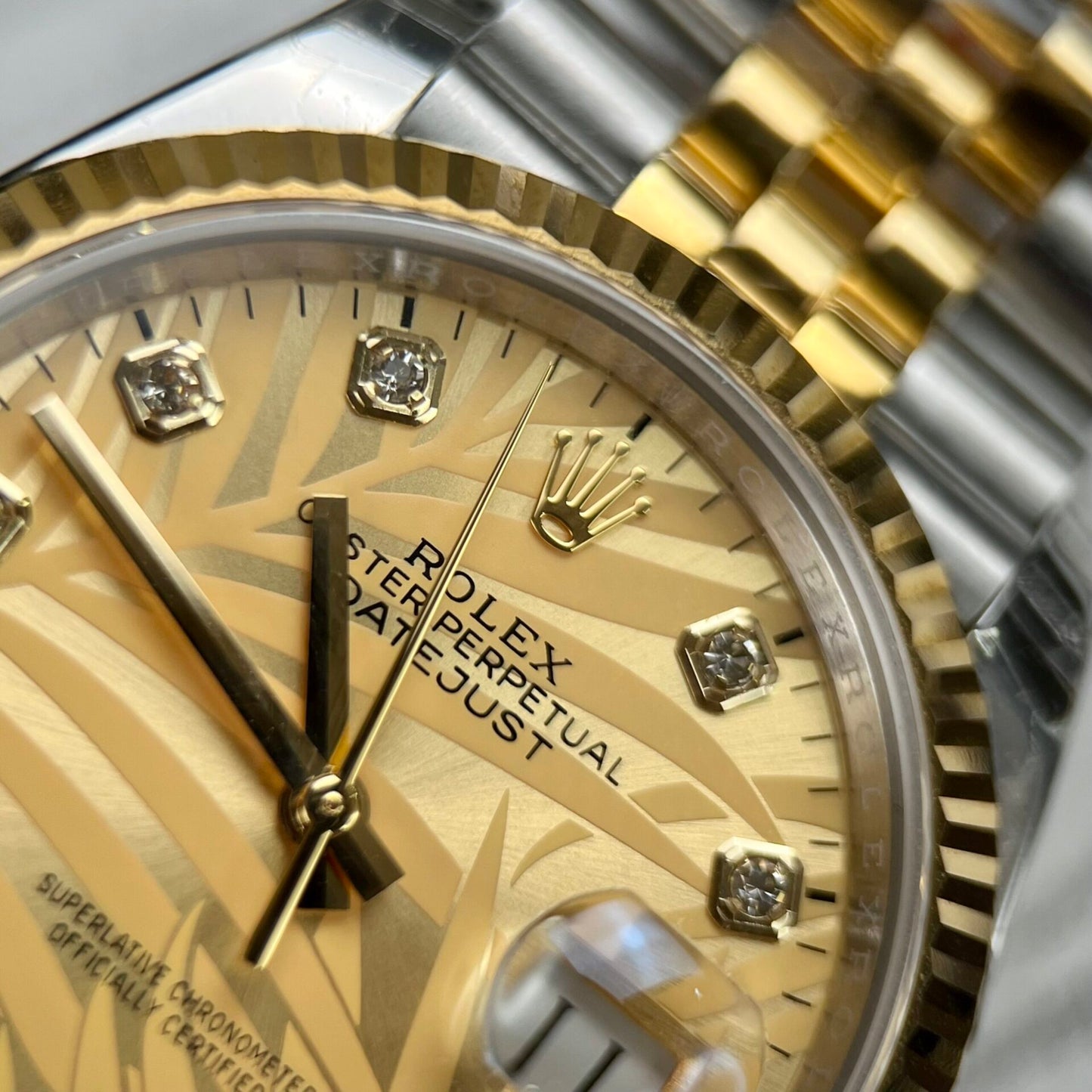 Rolex DateJust Fake Watch Demi Gold Jubilee Strap EW Factory 36mm
