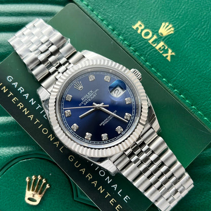 Rolex DateJust Replica Watch Blue Dial Jubilee Strap EW Factory 36mm