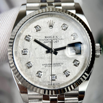 Rolex DateJust Replica Watch Meteorite Dial Clean Factory 41mm
