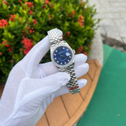 Rolex DateJust Blue Dial Replica 11 Watch Jubilee Strap EW Factory 36mm