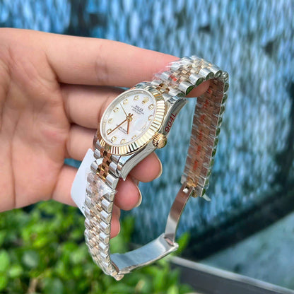 Rolex DateJust 18K Gold Wrapped Replica Watch Mother of Pearl Dial GM Factory 31mm