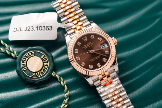 Rolex Best Replica Watch DateJust Gold Wrapped Chocolate Dial 31mm Clone