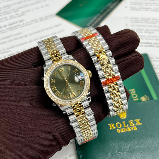 Rolex DateJust Women’s Replica Watch With Stone Bezel 31mm Clone