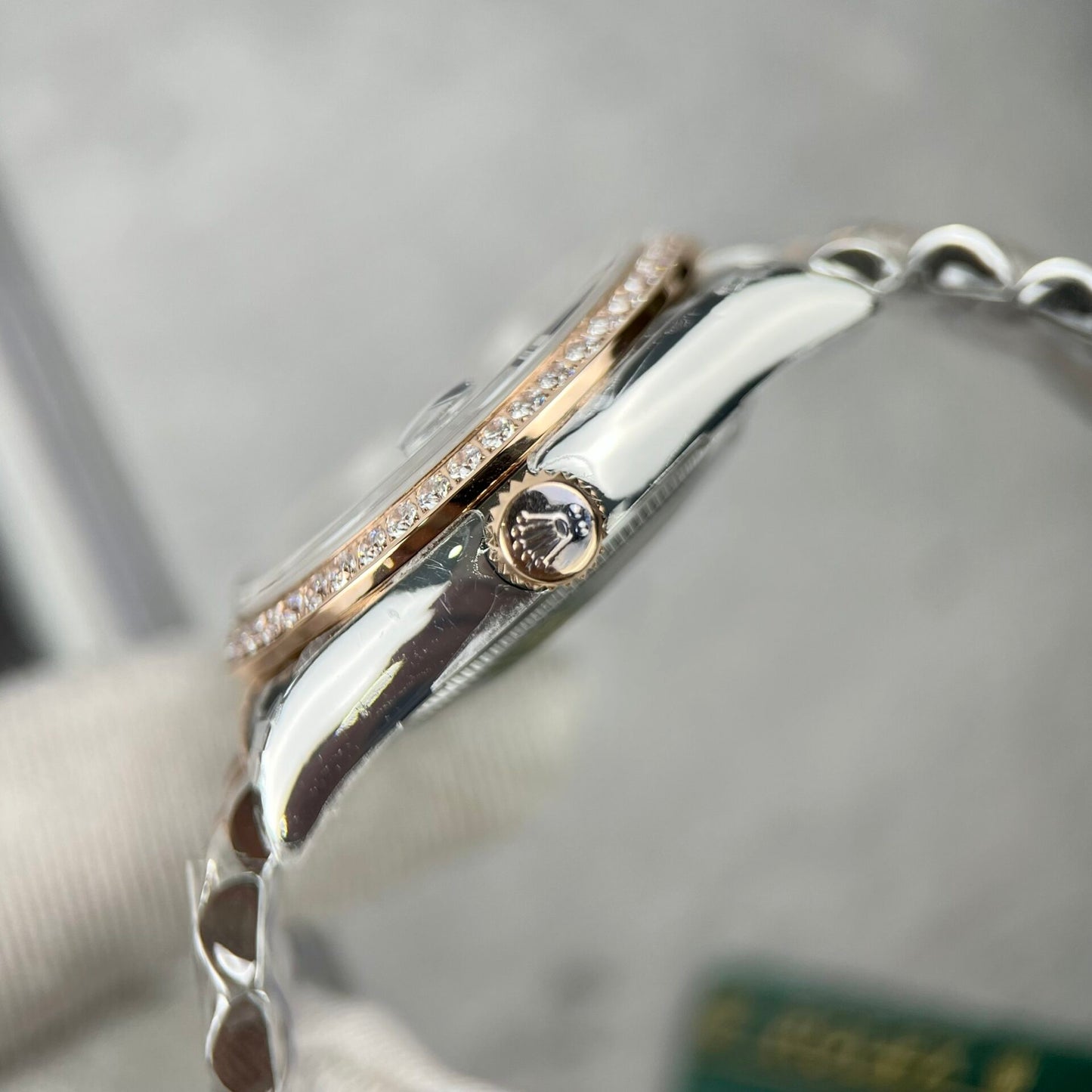 Rolex DateJust Replica Watch Flower Dial With Diamond Bezel 31mm Clone