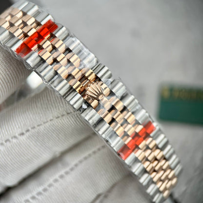 Rolex DateJust Replica Watch Flower Dial With Diamond Bezel 31mm Clone