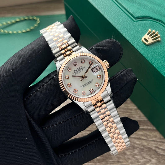 Rolex DateJust Watch Womens Mother Of Pearl Dial 31mm Clone