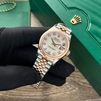 Rolex DateJust Watch Womens Mother Of Pearl Dial 31mm Clone
